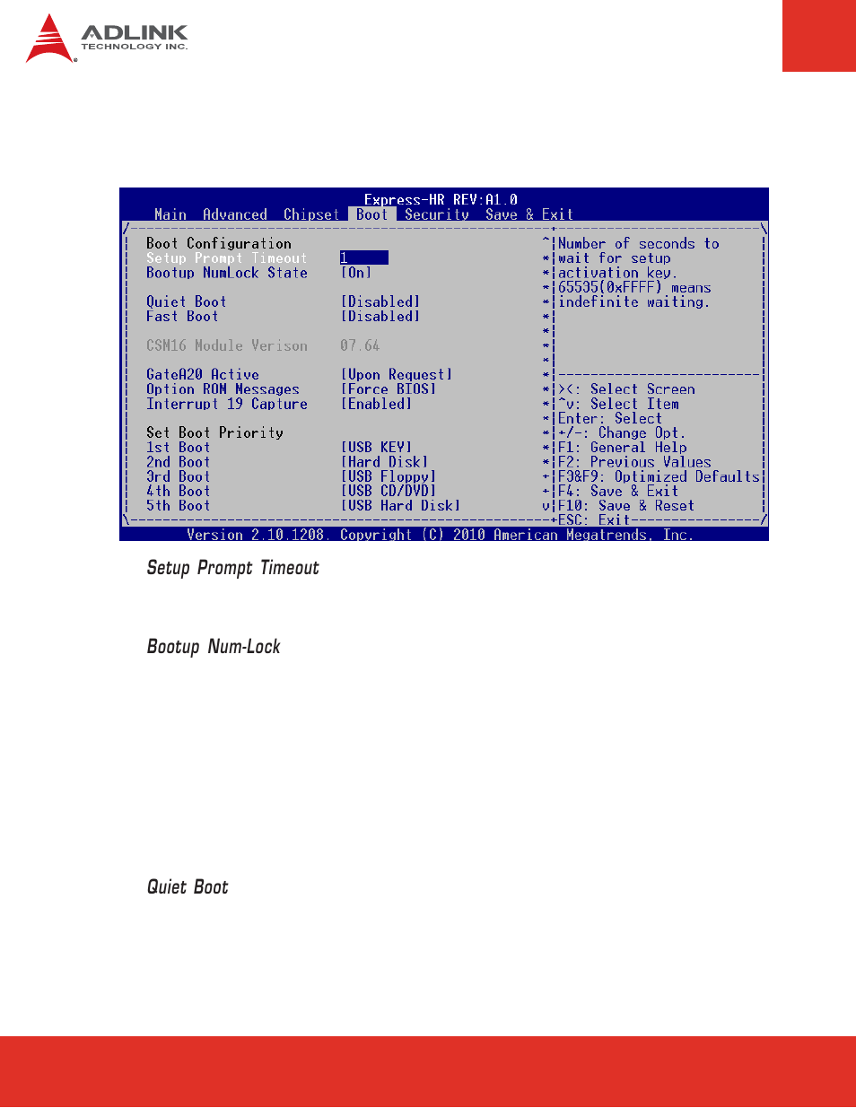 6 boot setup, Boot setup | ADLINK Express-HR User Manual | Page 60 / 76