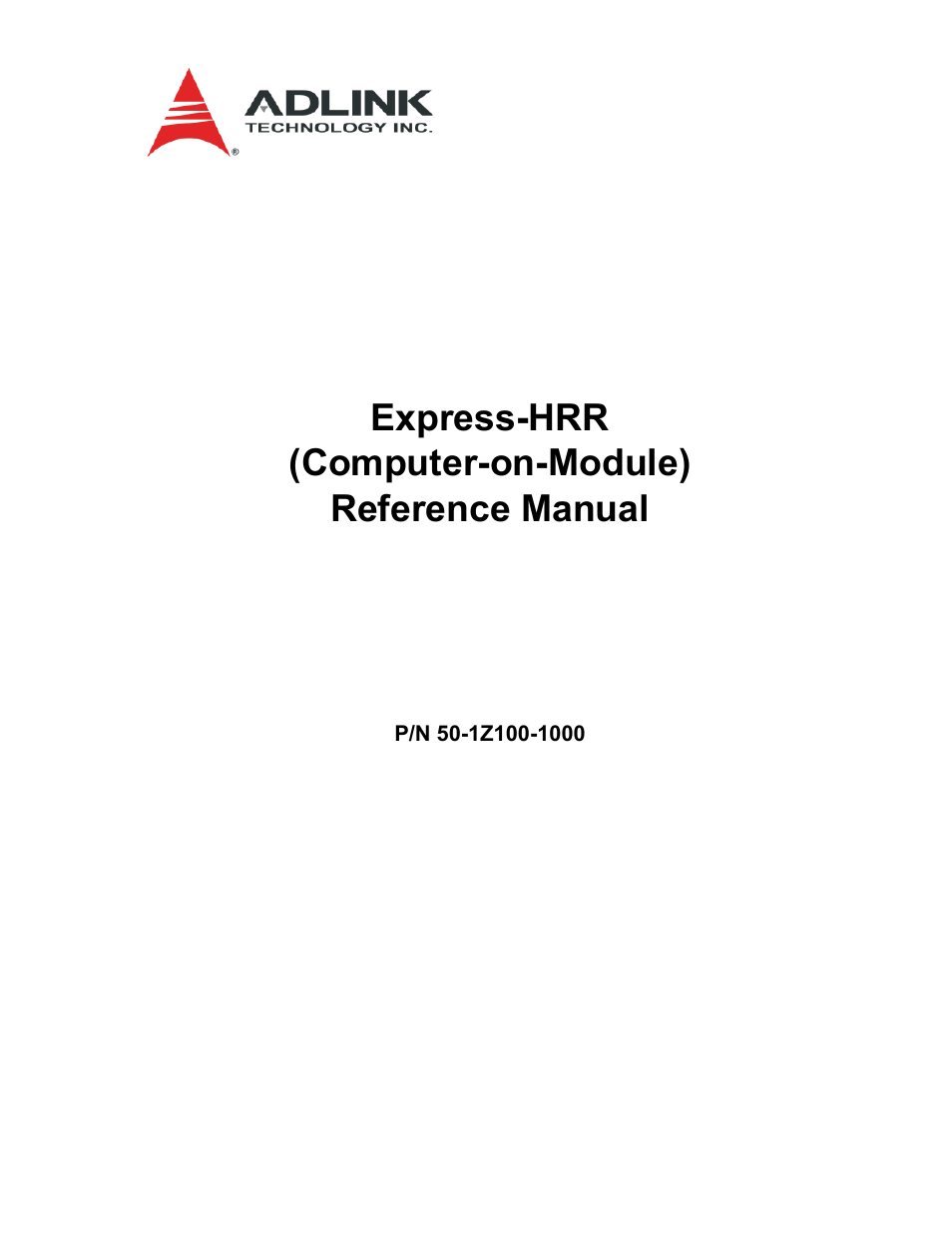 ADLINK Express-HRR User Manual | 54 pages