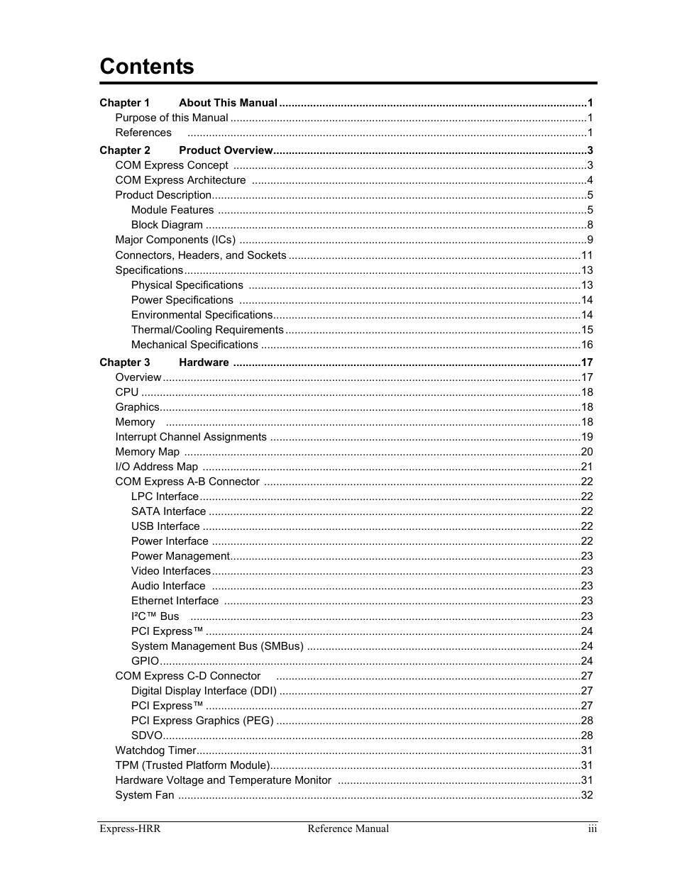 ADLINK Express-HRR User Manual | Page 3 / 54