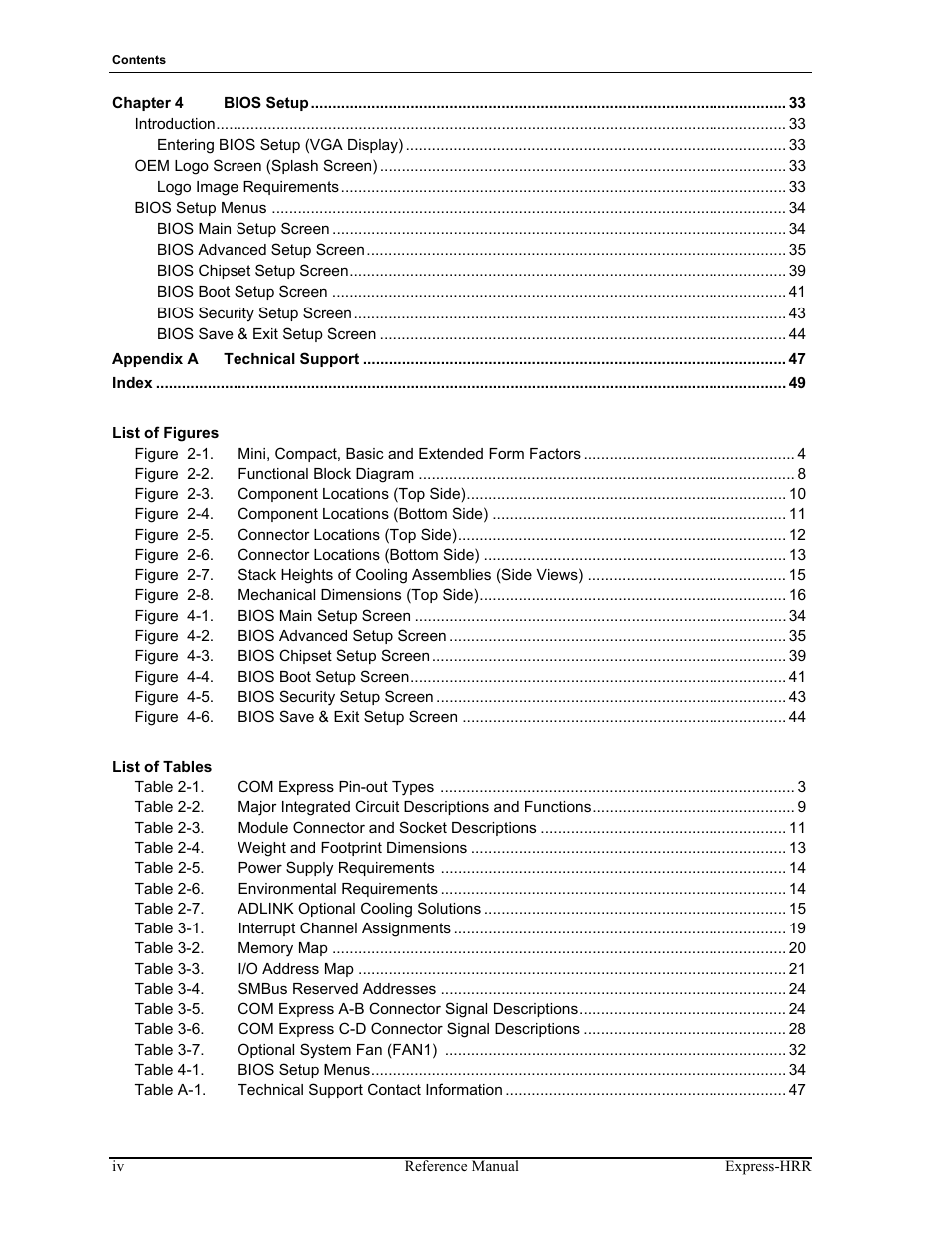 ADLINK Express-HRR User Manual | Page 4 / 54