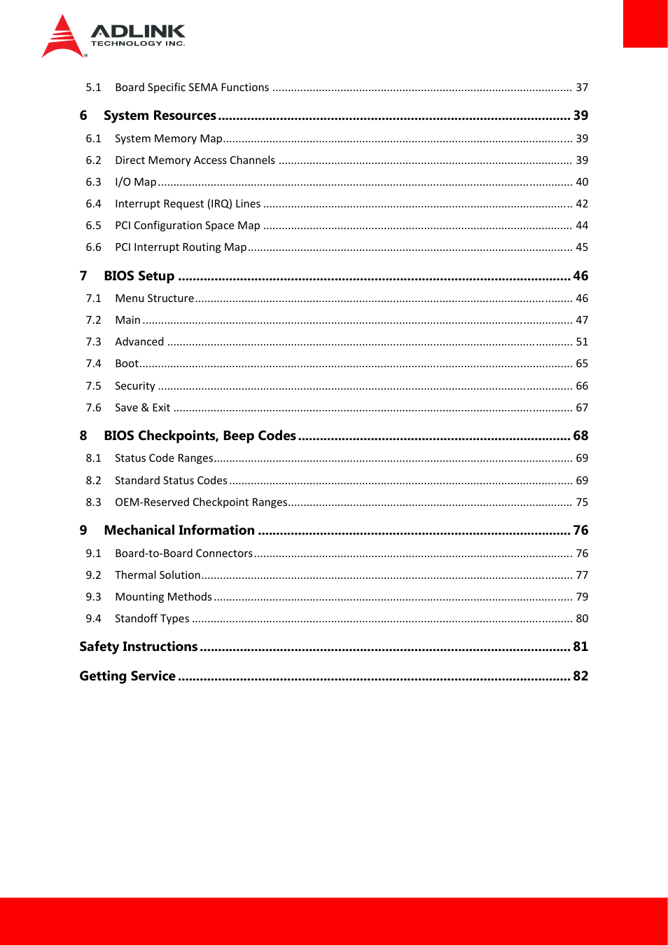 ADLINK cExpress-HL User Manual | Page 5 / 83
