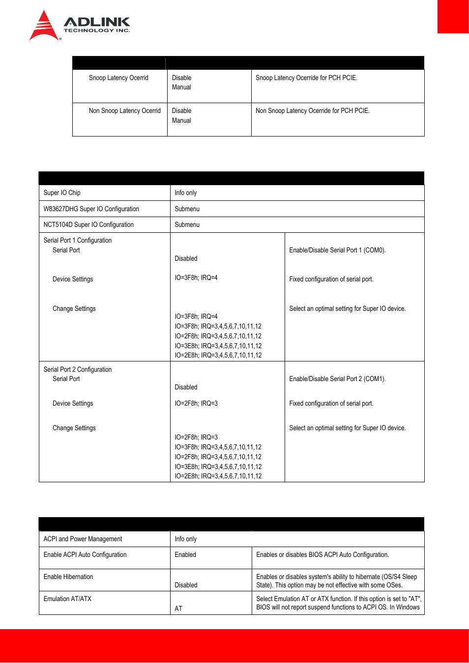 8 super io, 9 acpi and power management | ADLINK cExpress-HL User Manual | Page 61 / 83
