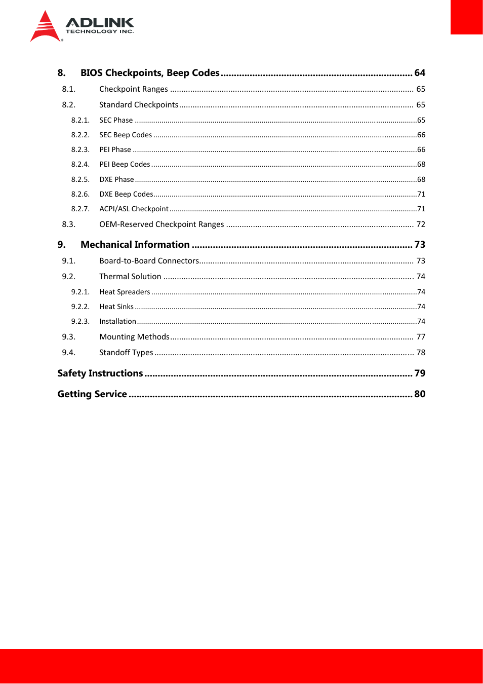 ADLINK cExpress-BT User Manual | Page 7 / 81