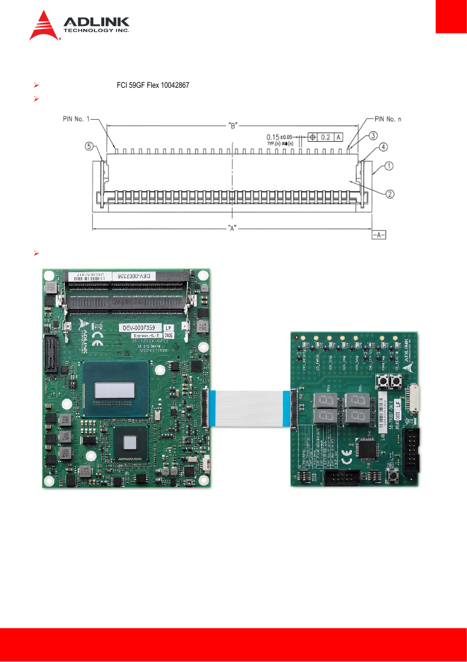 1 40-pin debug connector, Pin debug connector | ADLINK Express-HL2 User Manual | Page 29 / 86