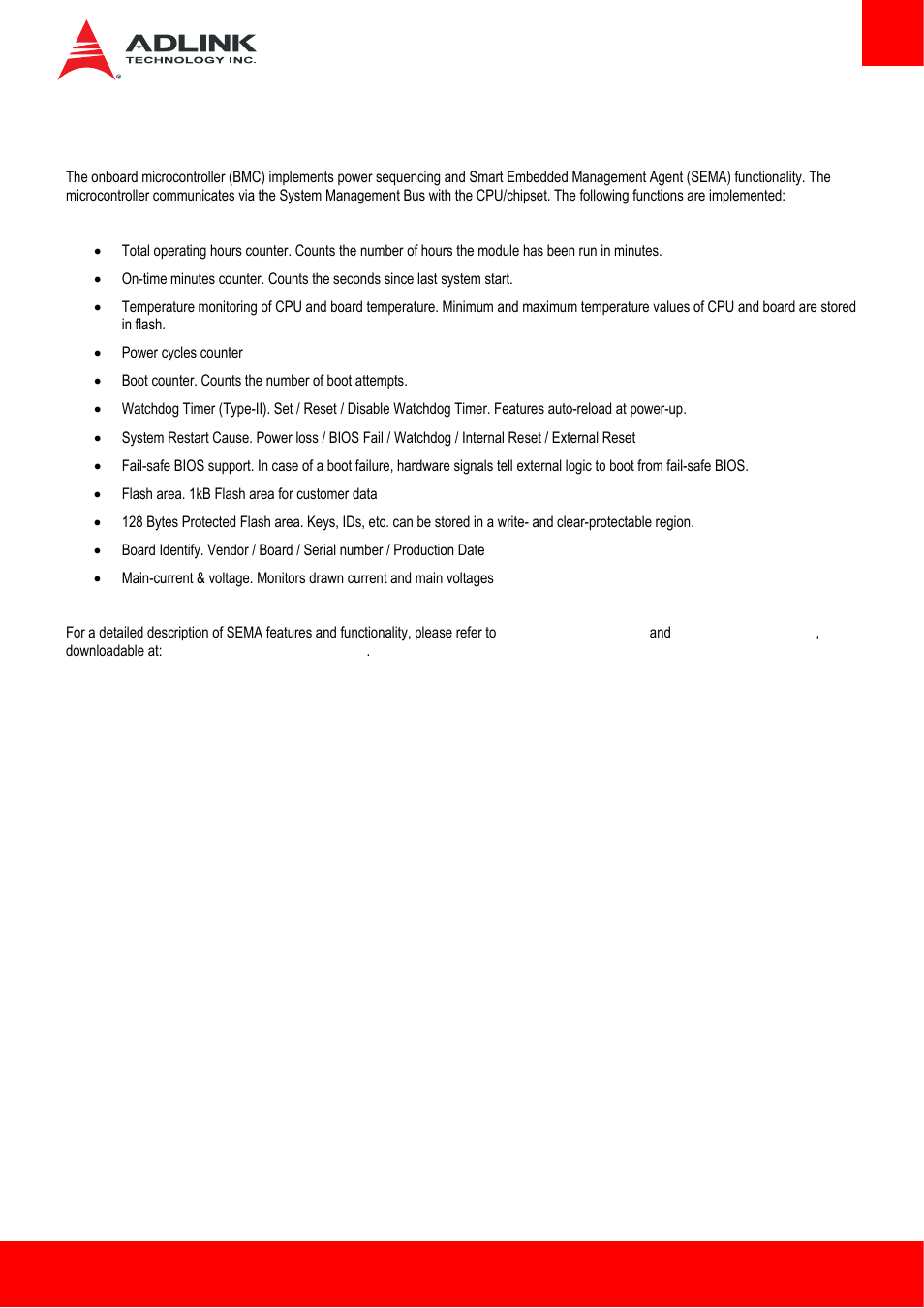 5 smart embedded management agent (sema) | ADLINK Express-HL2 User Manual | Page 37 / 86