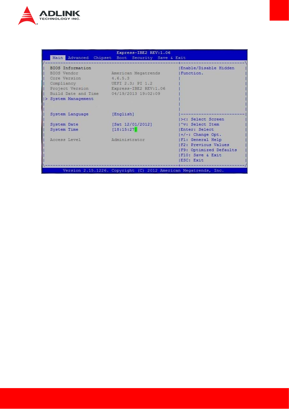 Main setup | ADLINK Express-IBE2 User Manual | Page 45 / 83