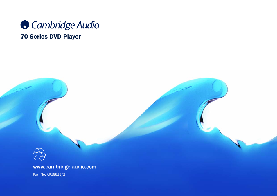 70 series dvd player | Cambridge Audio 70 User Manual | Page 28 / 28