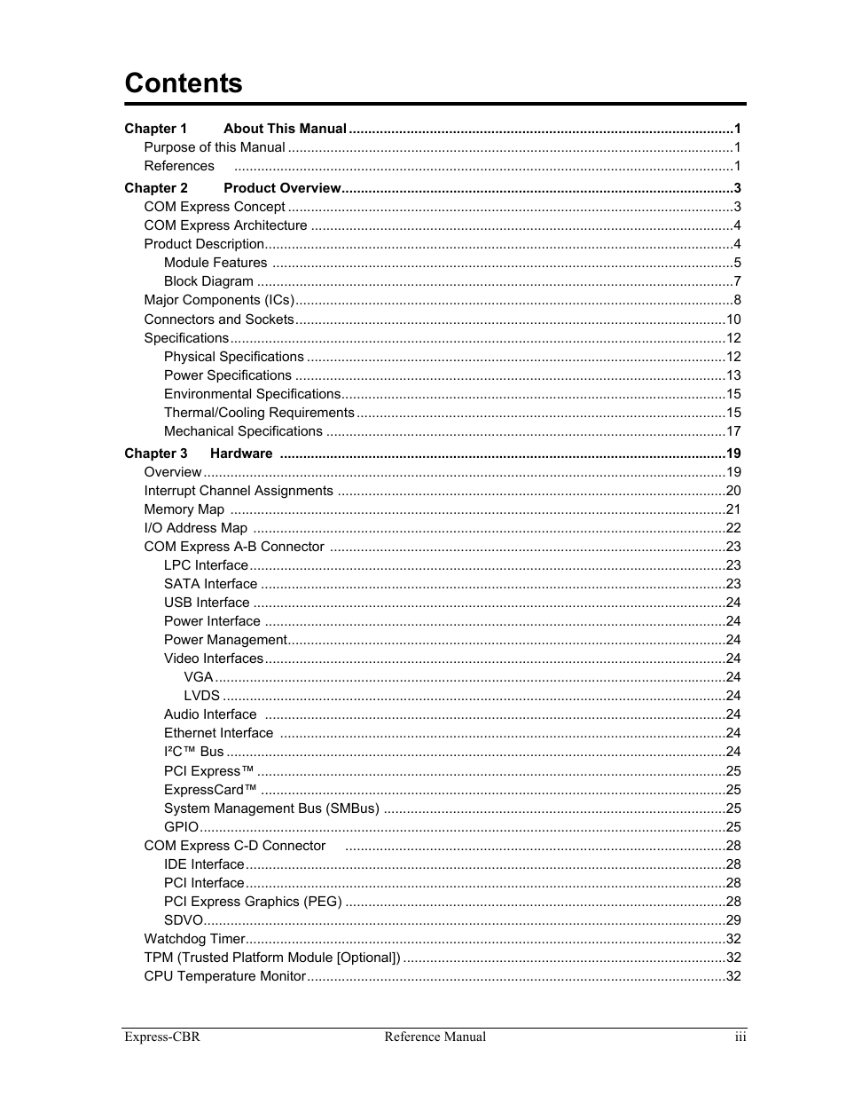 ADLINK Express-CBR User Manual | Page 3 / 54