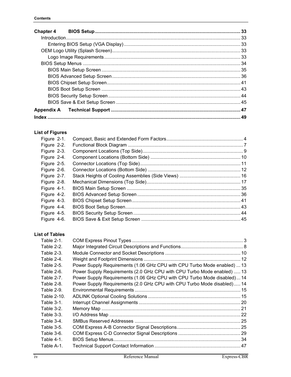 ADLINK Express-CBR User Manual | Page 4 / 54