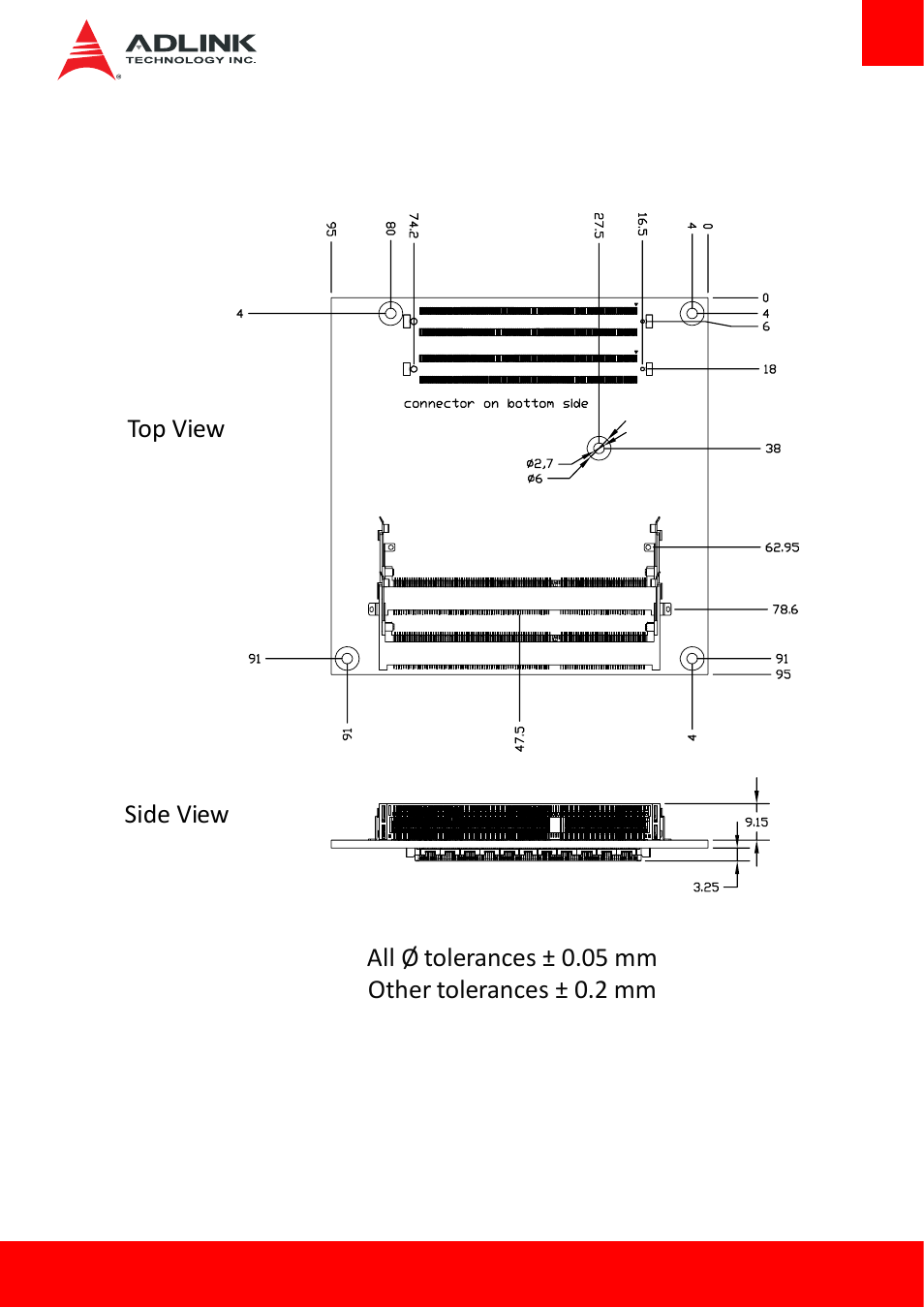 Mechanical dimensions | ADLINK cExpress-BT2 User Manual | Page 13 / 77