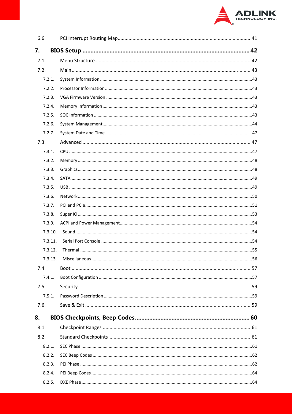 ADLINK cExpress-BT2 User Manual | Page 6 / 77
