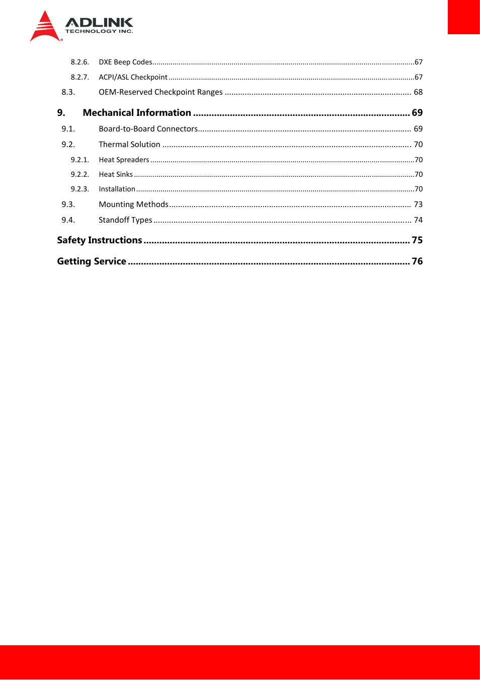 ADLINK cExpress-BT2 User Manual | Page 7 / 77