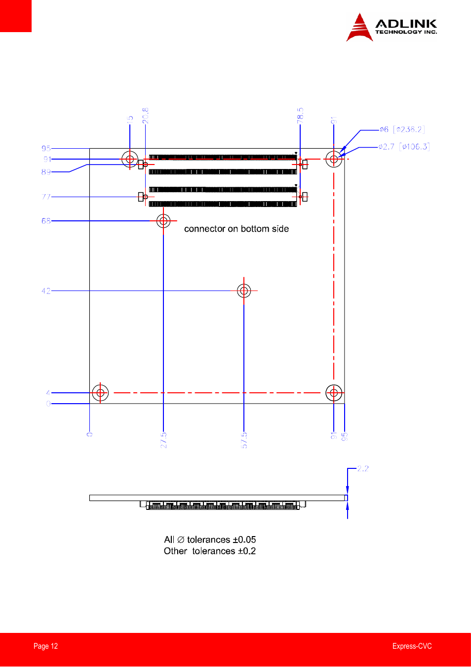 Mechanical drawing | ADLINK Express-CVC User Manual | Page 12 / 73