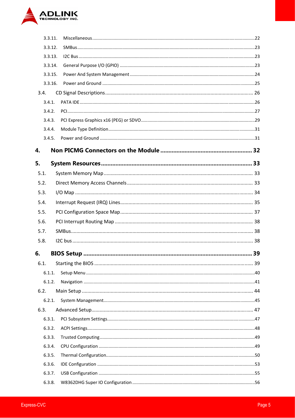 ADLINK Express-CVC User Manual | Page 5 / 73