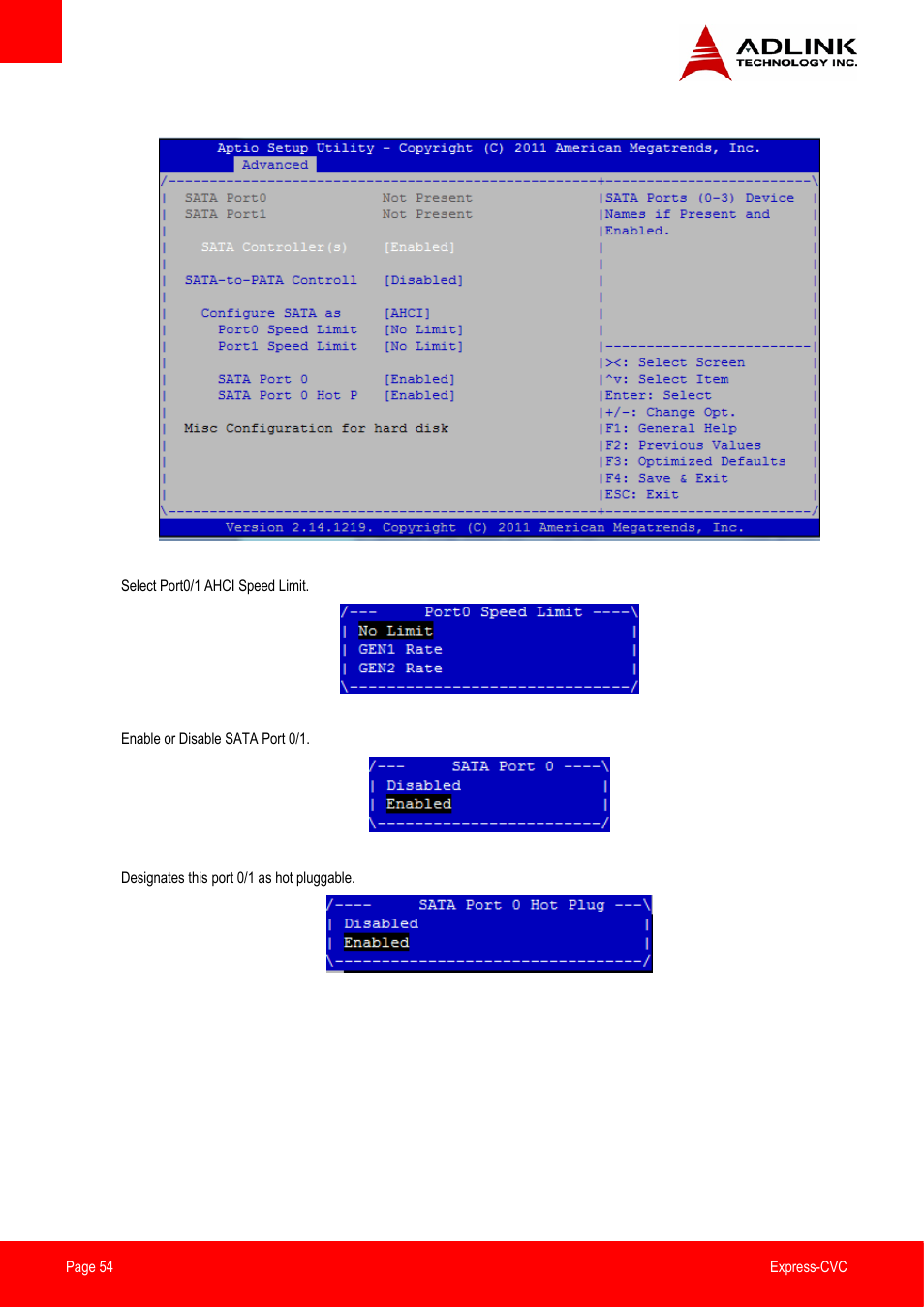 ADLINK Express-CVC User Manual | Page 54 / 73