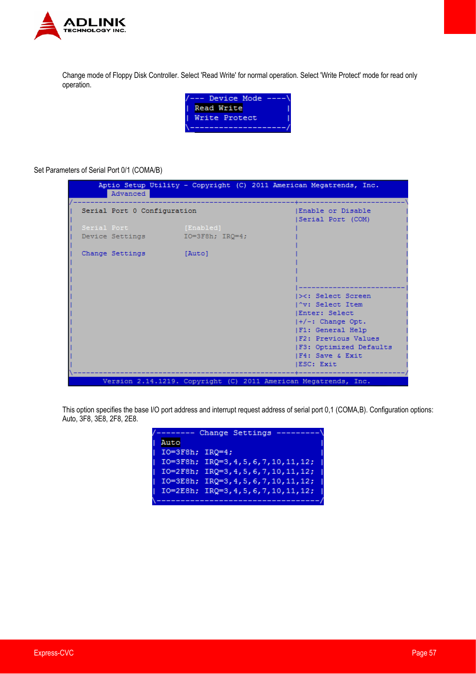 ADLINK Express-CVC User Manual | Page 57 / 73