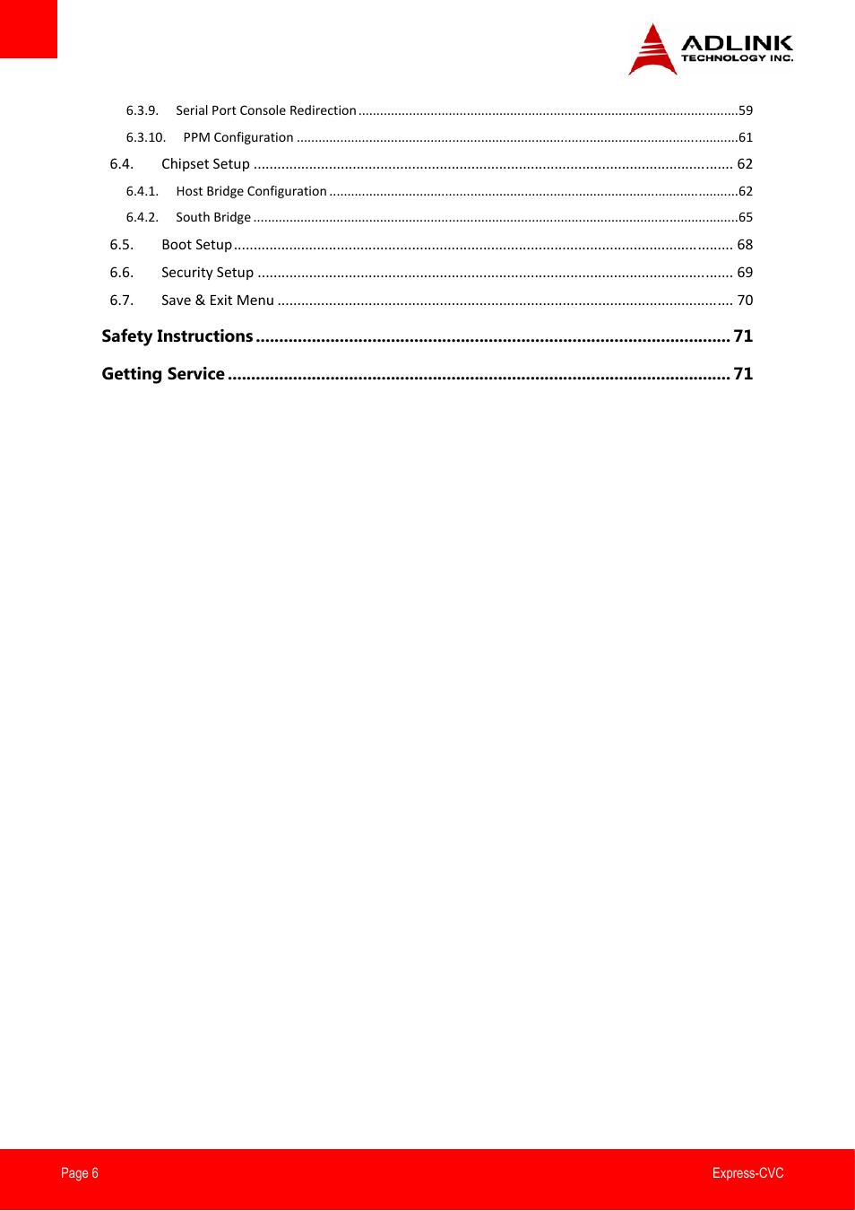ADLINK Express-CVC User Manual | Page 6 / 73