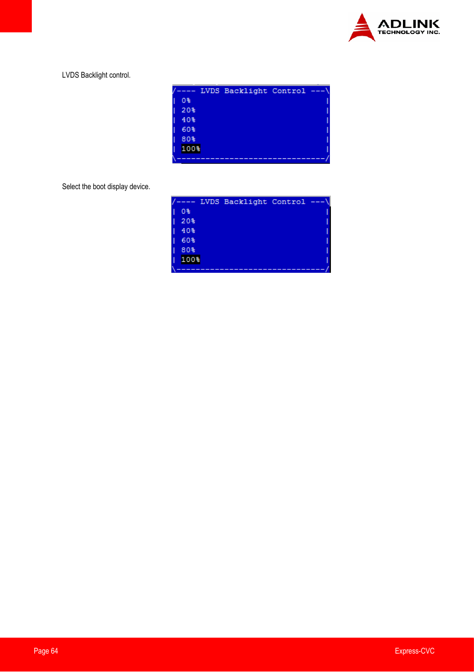 ADLINK Express-CVC User Manual | Page 64 / 73