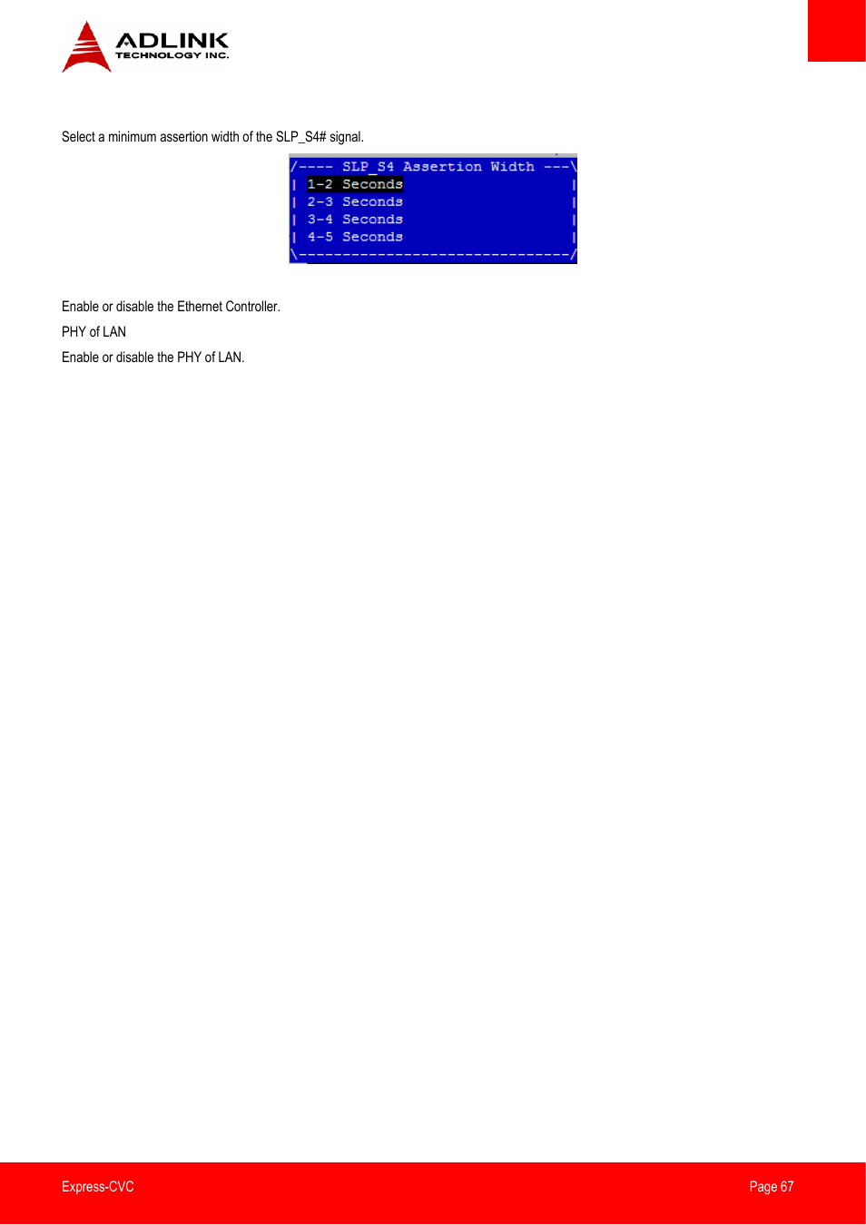 ADLINK Express-CVC User Manual | Page 67 / 73