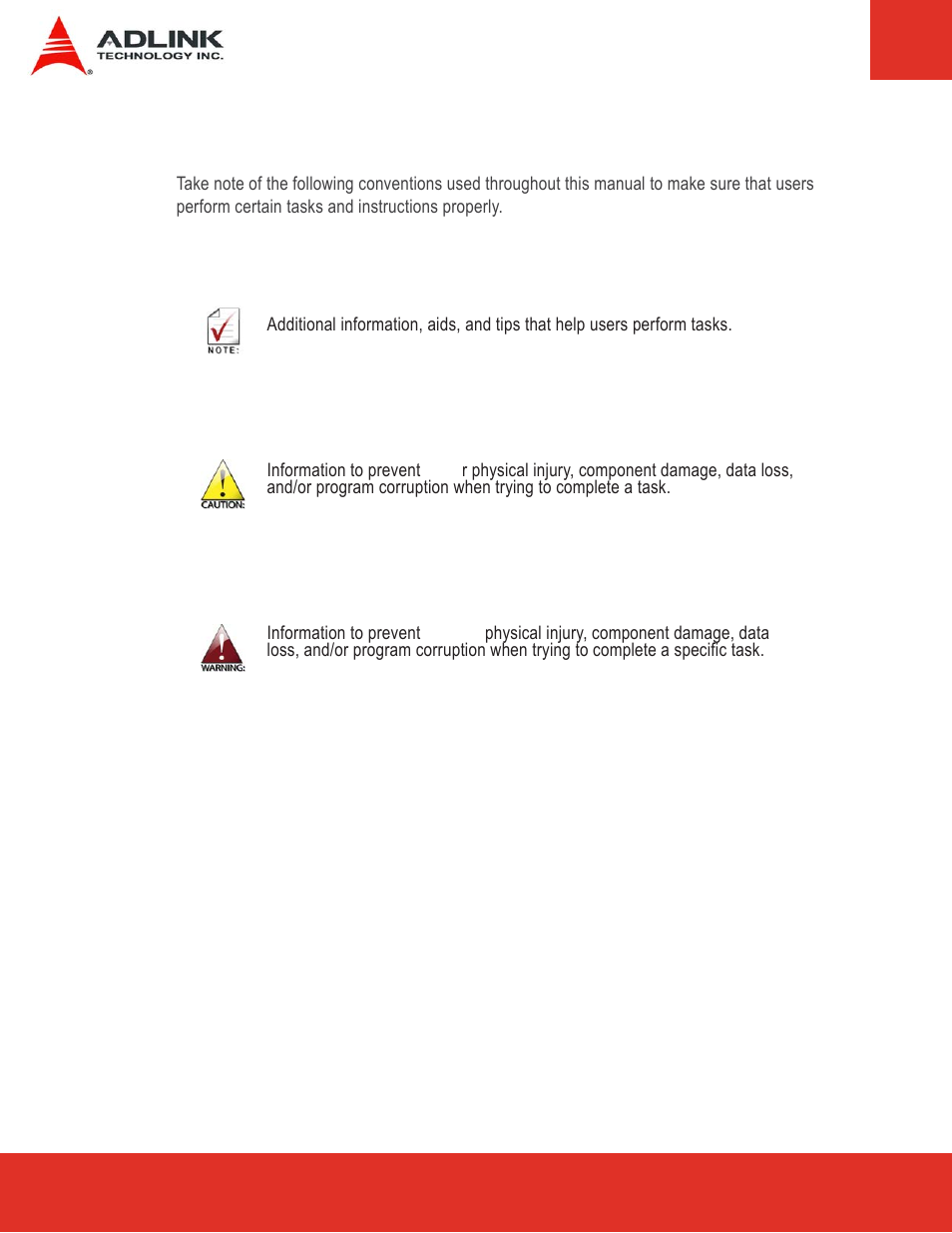 Conventions | ADLINK Express-LPC User Manual | Page 6 / 86