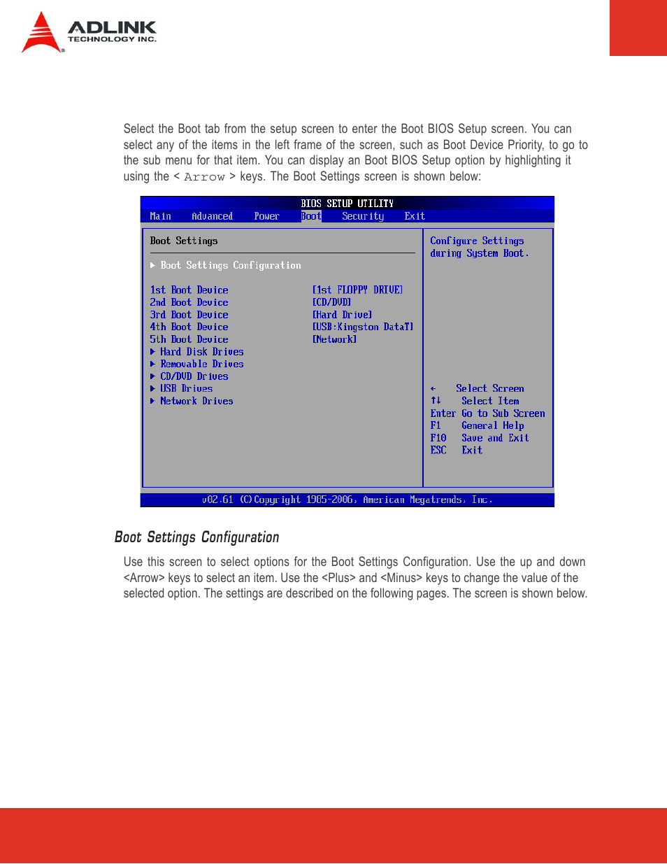 5 boot setup, Boot setup | ADLINK Express-LPC User Manual | Page 64 / 86