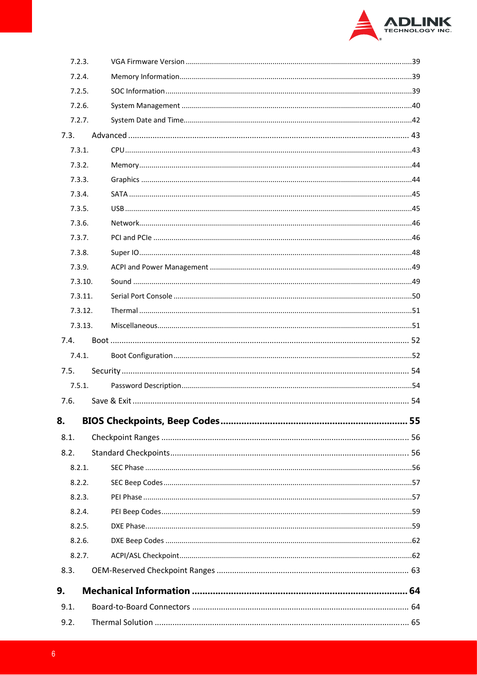 ADLINK nanoX-BT User Manual | Page 6 / 71