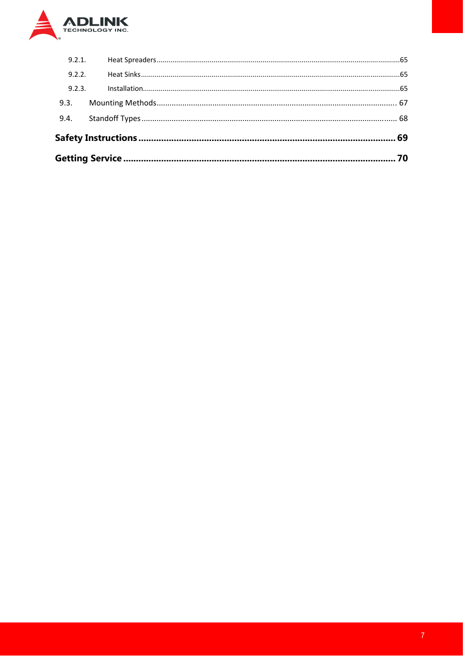 ADLINK nanoX-BT User Manual | Page 7 / 71