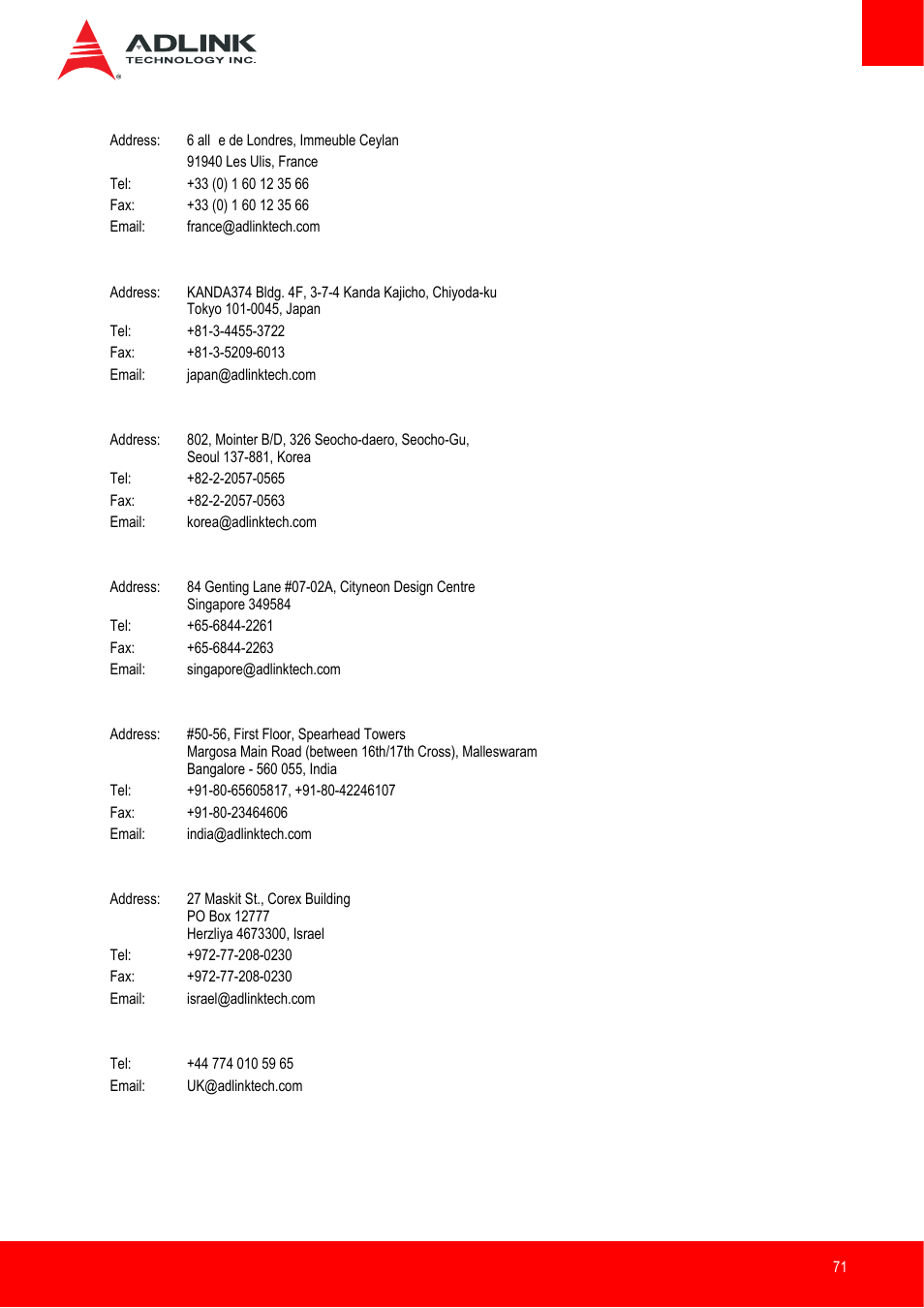 ADLINK nanoX-BT User Manual | Page 71 / 71