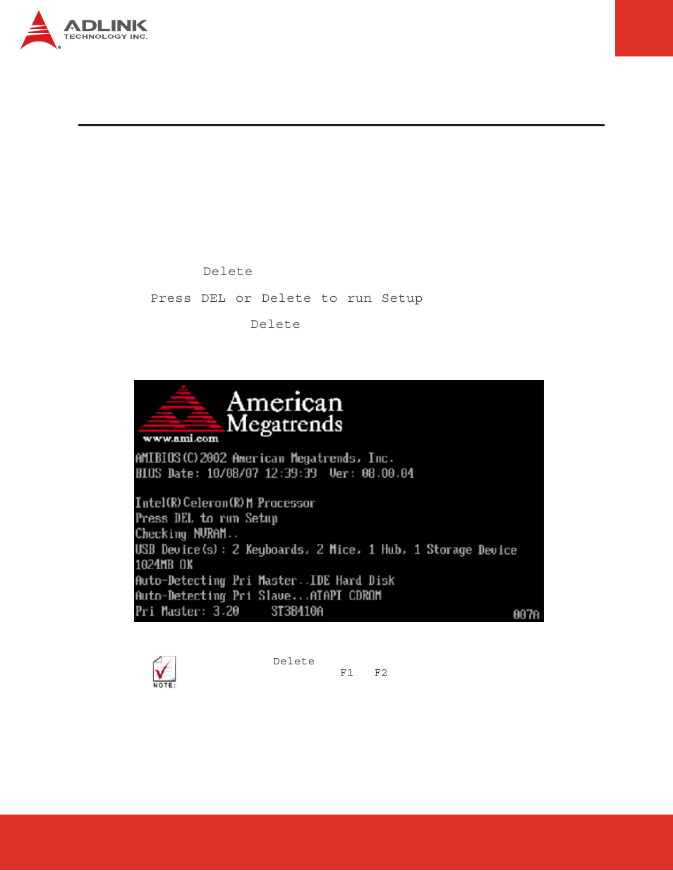 8 bios setup utility, 1 starting the bios, 1 starting | Bios | ADLINK nanoX-TC User Manual | Page 30 / 62