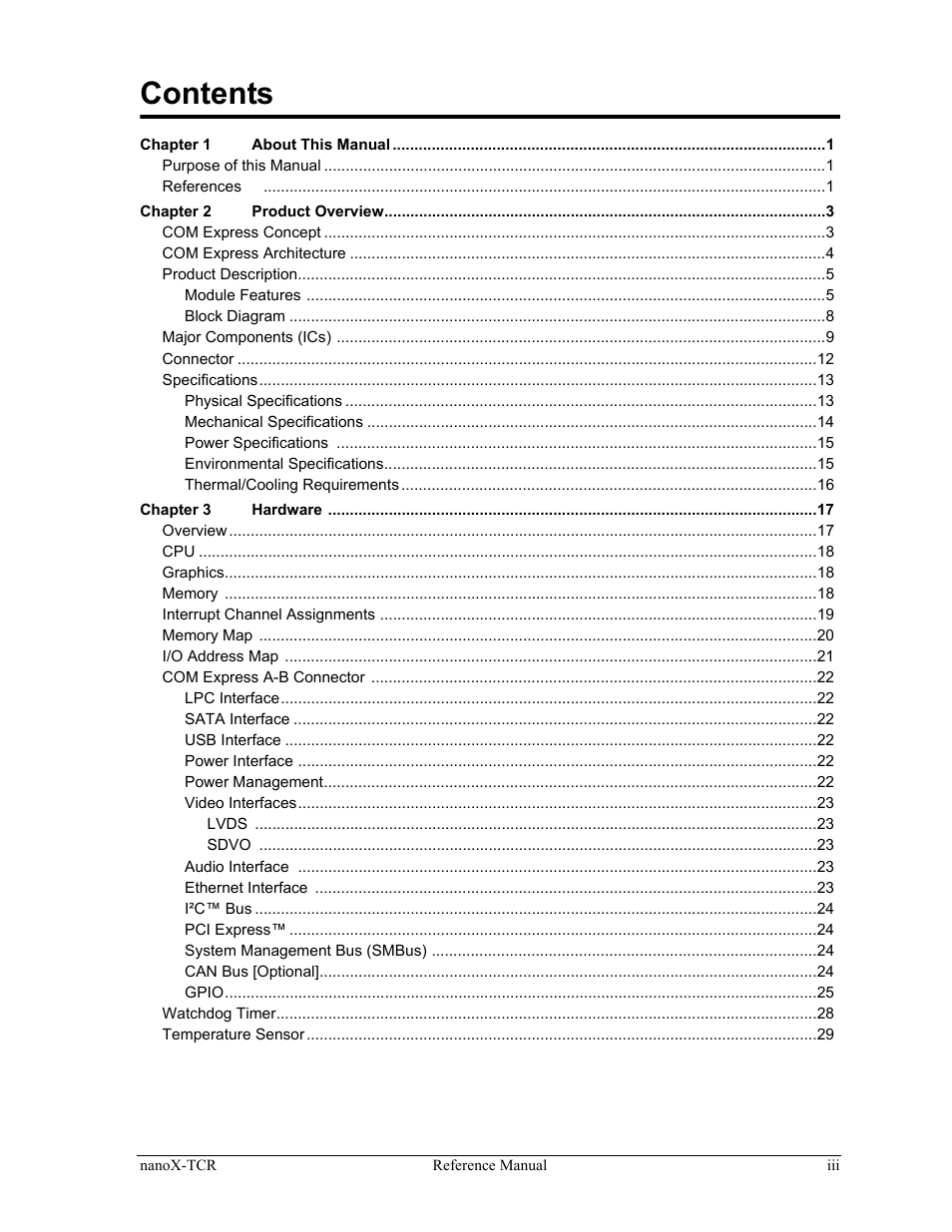 ADLINK nanoX-TCR User Manual | Page 3 / 50