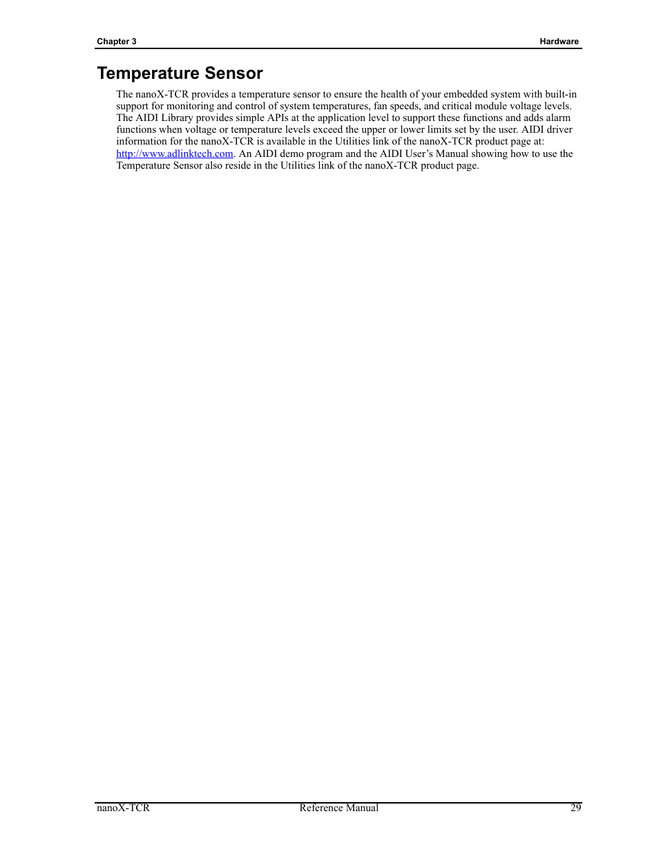 Temperature sensor | ADLINK nanoX-TCR User Manual | Page 33 / 50