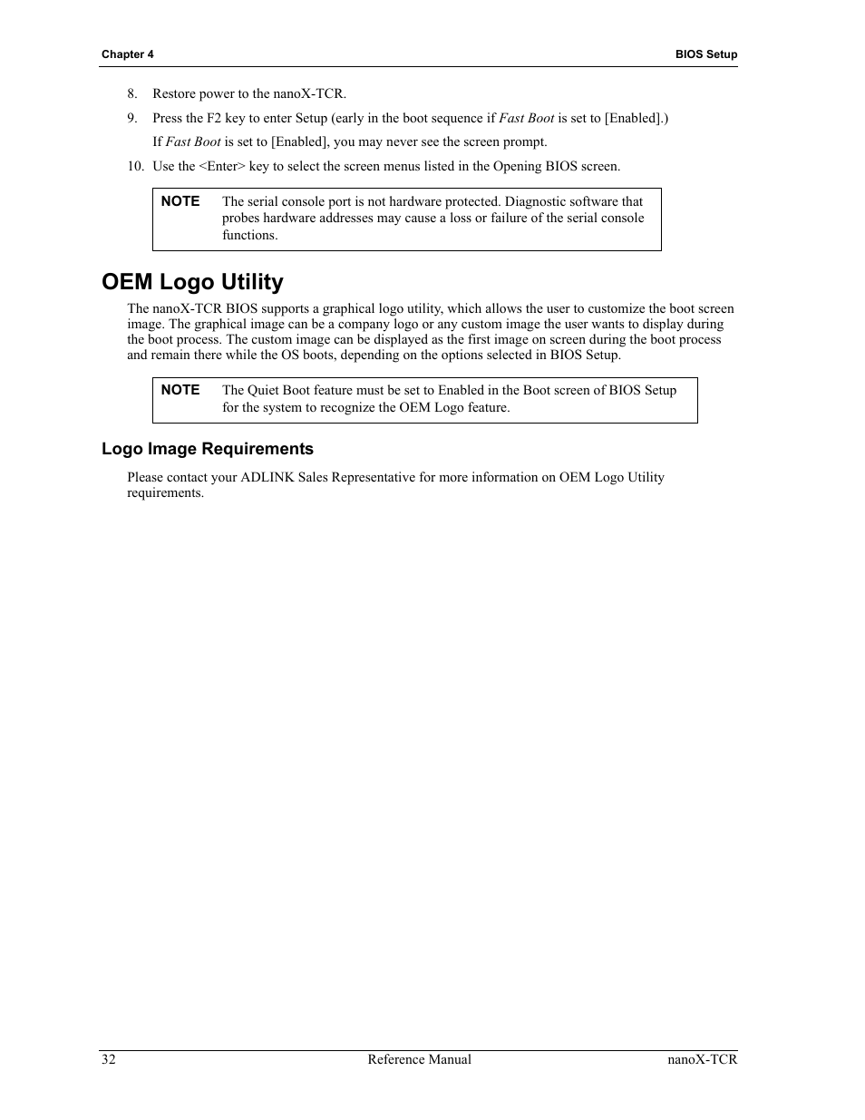 Oem logo utility, Logo image requirements | ADLINK nanoX-TCR User Manual | Page 36 / 50