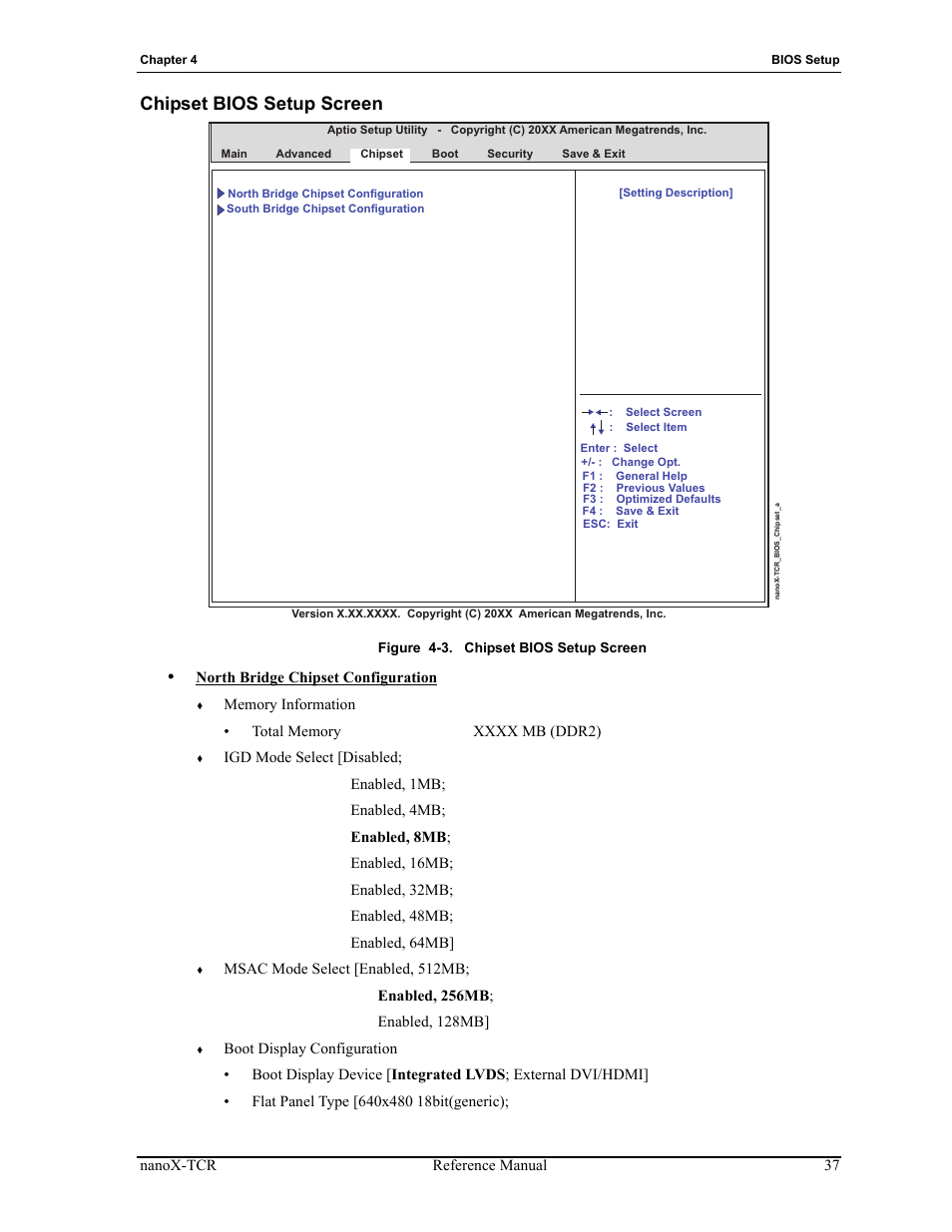 Chipset bios setup screen, Figure 4-3 | ADLINK nanoX-TCR User Manual | Page 41 / 50