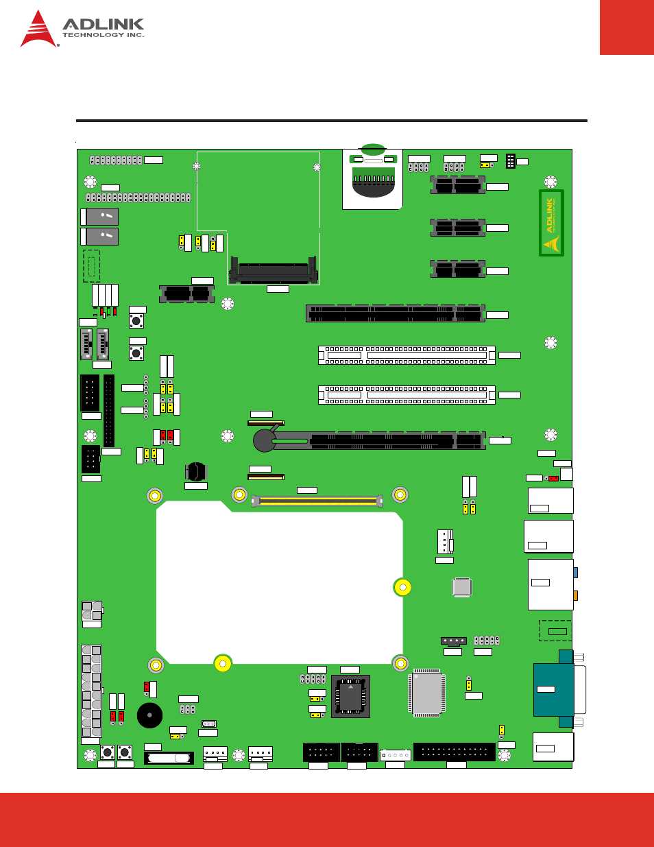 3 component location, Nanox-base user’s manual page 10 | ADLINK nanoX-BASE User Manual | Page 10 / 44