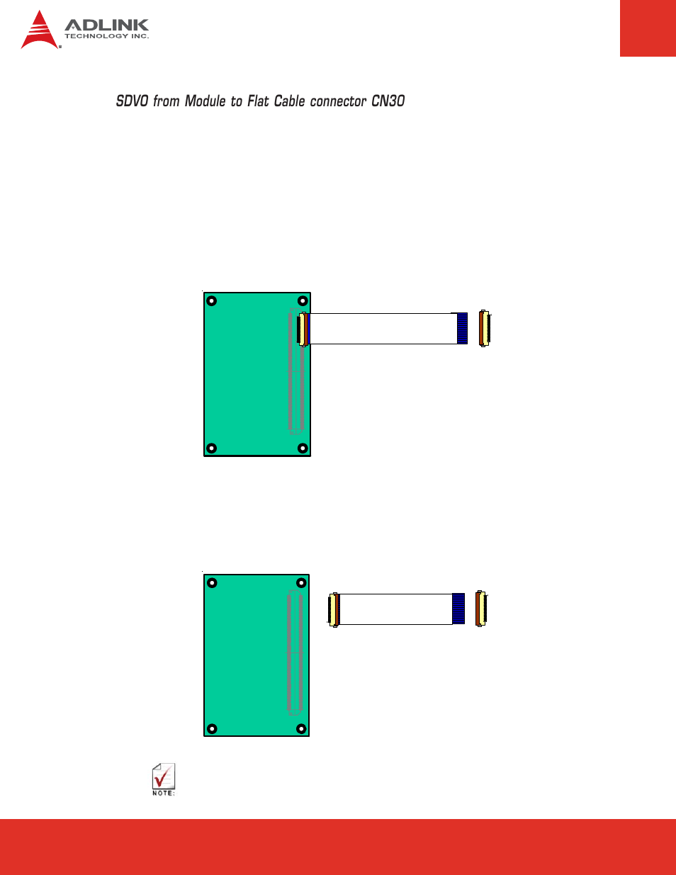 Sdvo from module to flat cable connector cn30, Type 1, Type 10 | ADLINK nanoX-BASE User Manual | Page 18 / 44