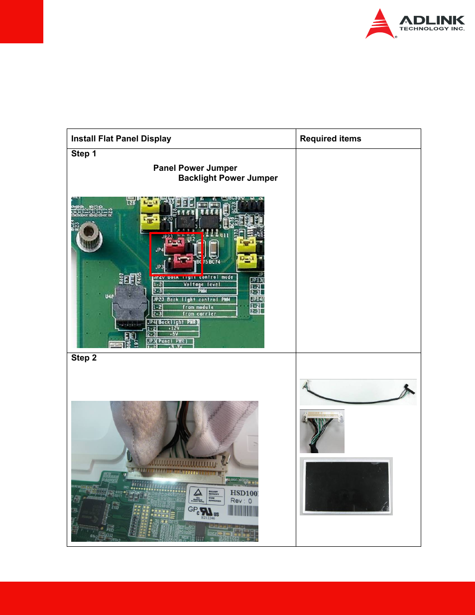 5 lvds output using hannstar flat panel display | ADLINK Starter Kit - nanoX User Manual | Page 27 / 43