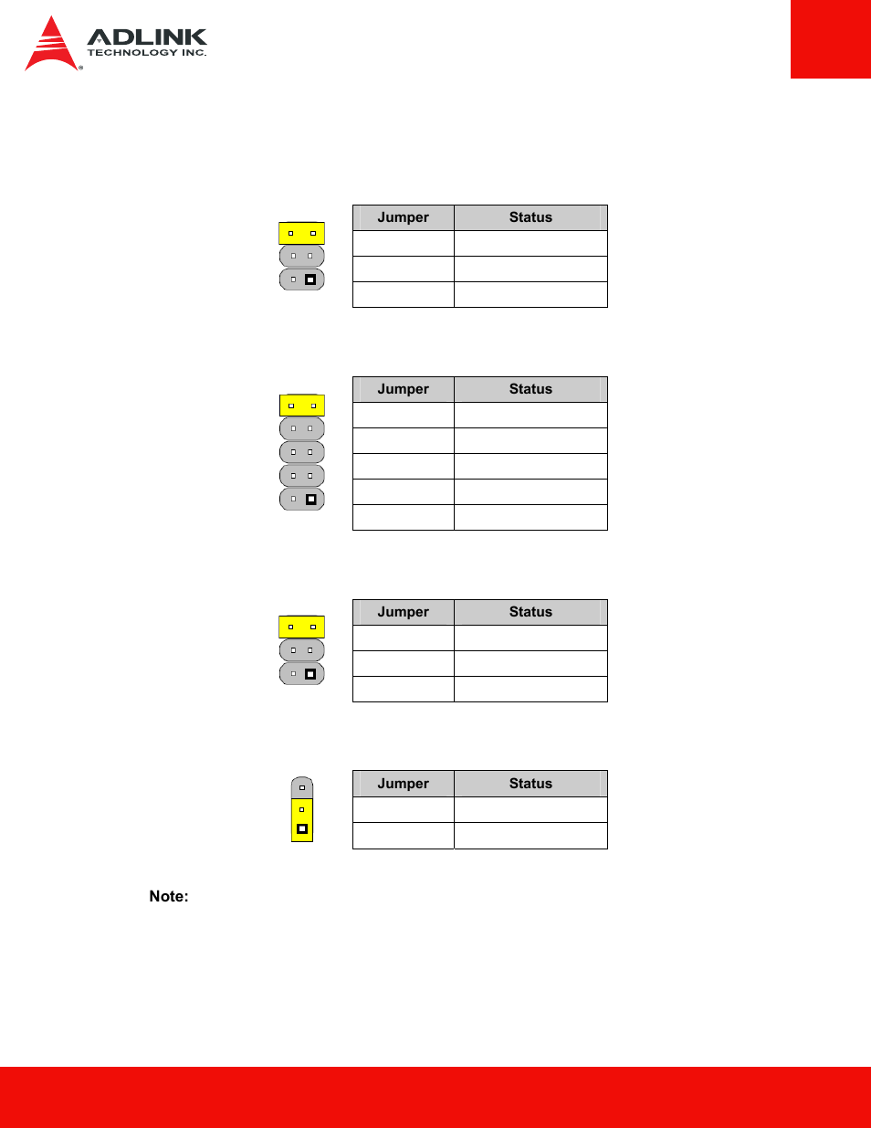 Jumper settings | ADLINK Starter Kit - nanoX User Manual | Page 38 / 43