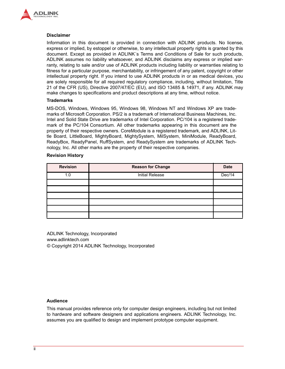 ADLINK LEC-BTS User Manual | Page 2 / 22