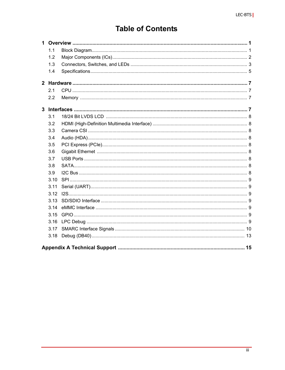ADLINK LEC-BTS User Manual | Page 3 / 22