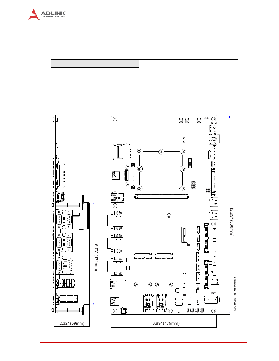 4 specifications, 1 physical specifications, 2 mechanical specifications | Specifications | ADLINK LEC-BASE R1 User Manual | Page 14 / 30