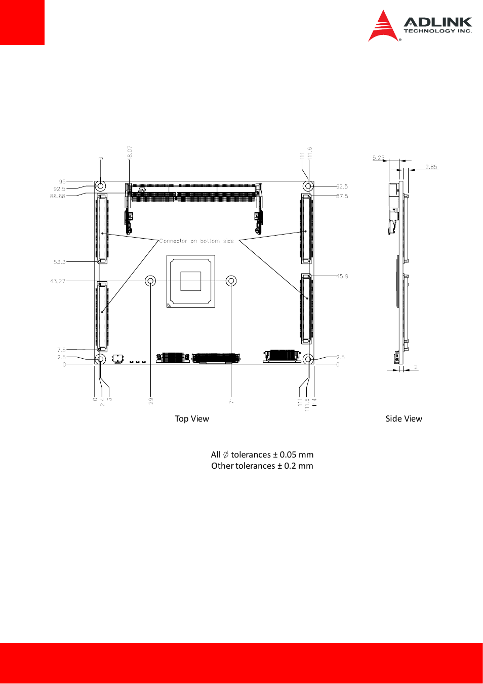 4 mechanical dimensions, Mechanical dimensions | ADLINK ETX-BT User Manual | Page 14 / 70