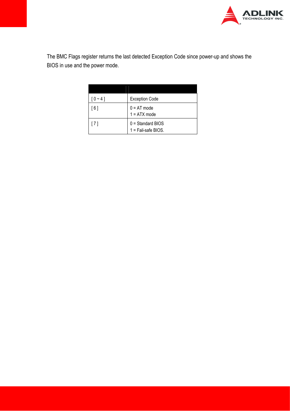5 bmc flags, Bmc flags | ADLINK ETX-BT User Manual | Page 42 / 70