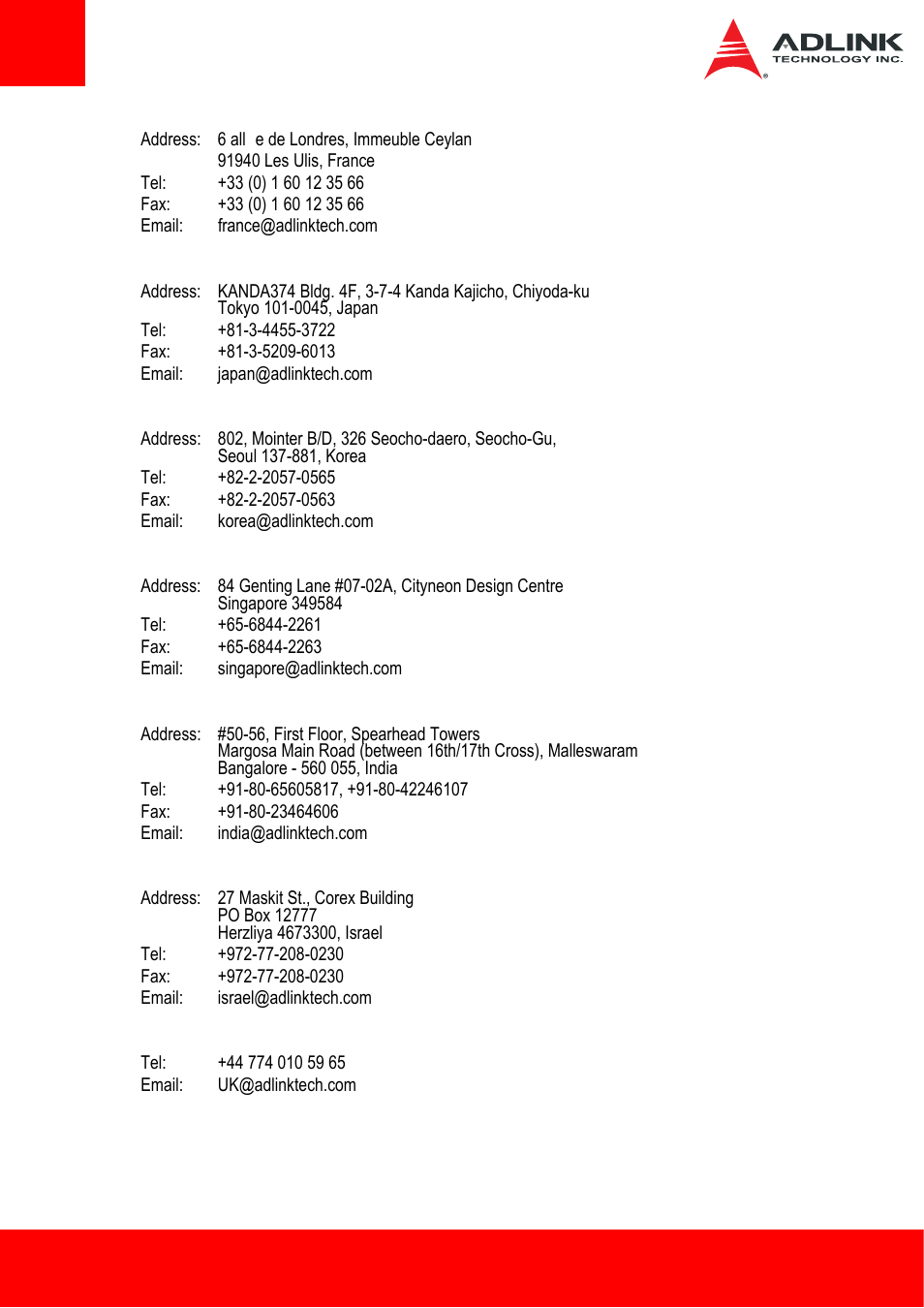 ADLINK ETX-BT User Manual | Page 70 / 70