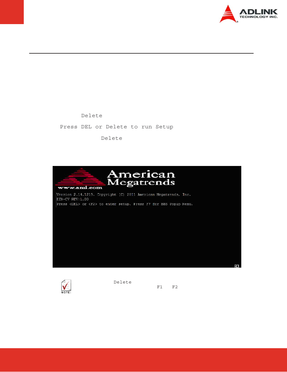 8 bios setup utility, 1 starting the bios, Starting the bios | ADLINK ETX-CV User Manual | Page 37 / 86