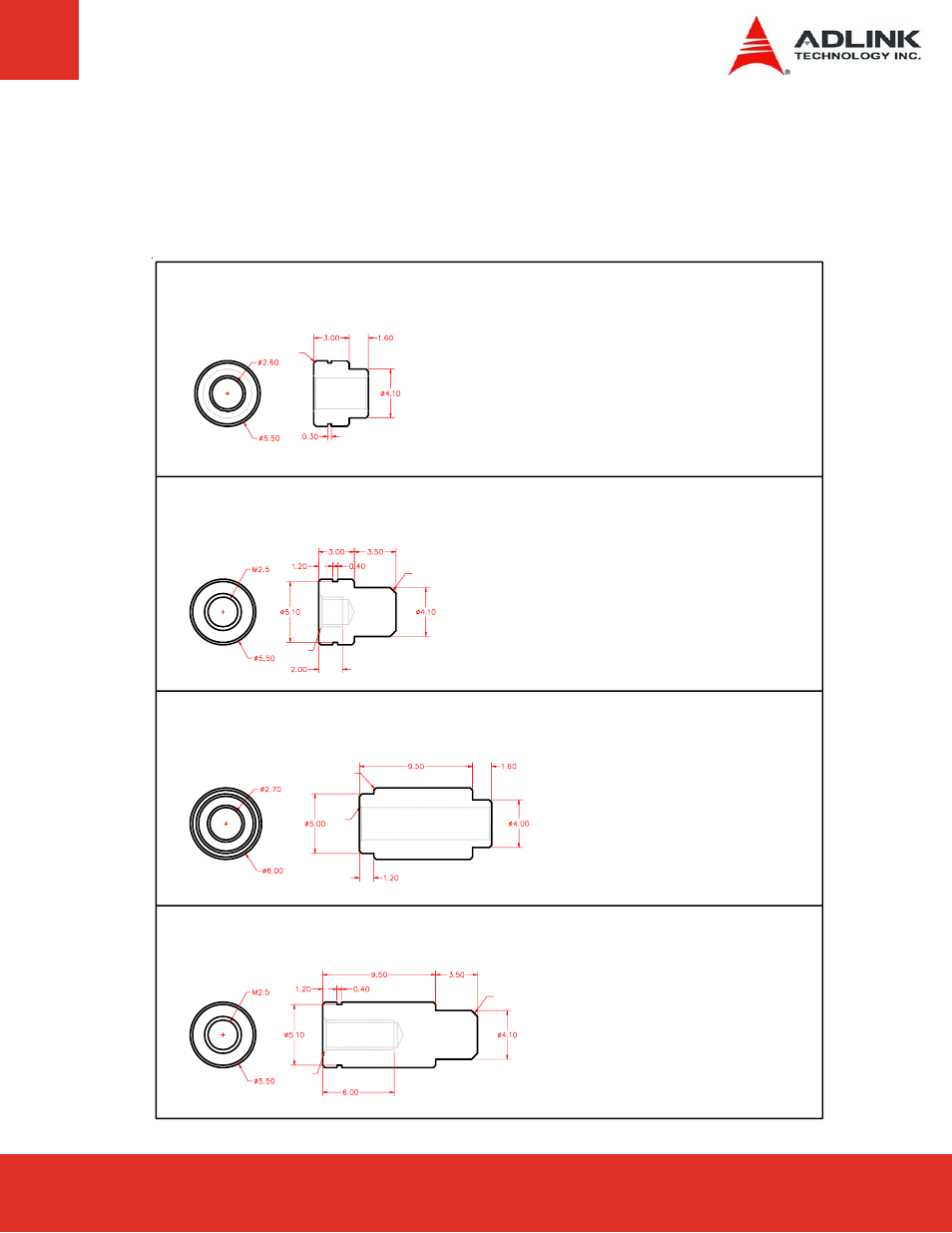 A.4 standoff types - carrier board, Standoff types - carrier board | ADLINK ETX-CV User Manual | Page 81 / 86