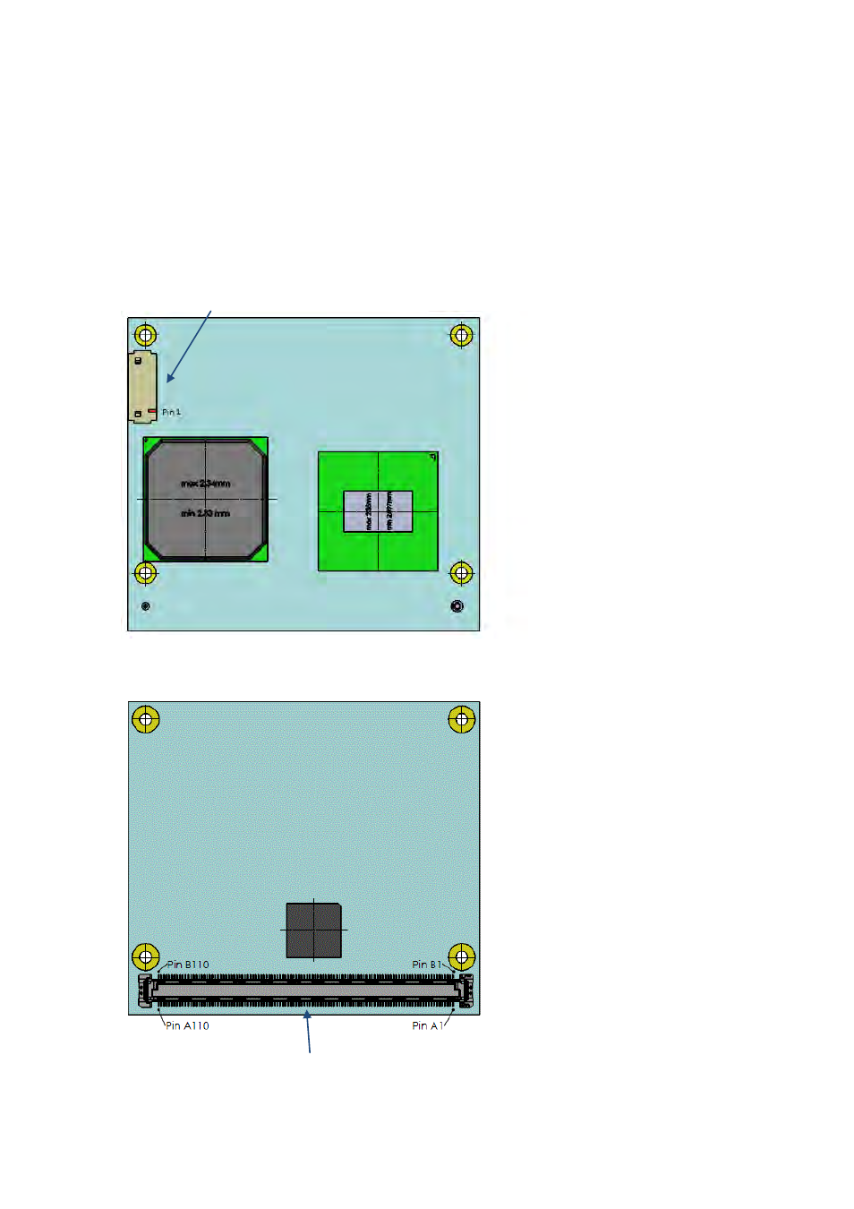 2 getting started, 1 connector locations, Getting started | Connector locations | ADLINK CoreExpress-ECO2 User Manual | Page 10 / 36
