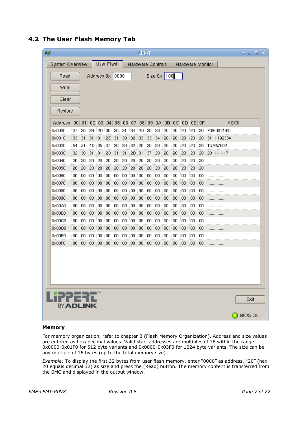 The user flash memory tab | ADLINK Hurricane-QM57 User Manual | Page 11 / 30