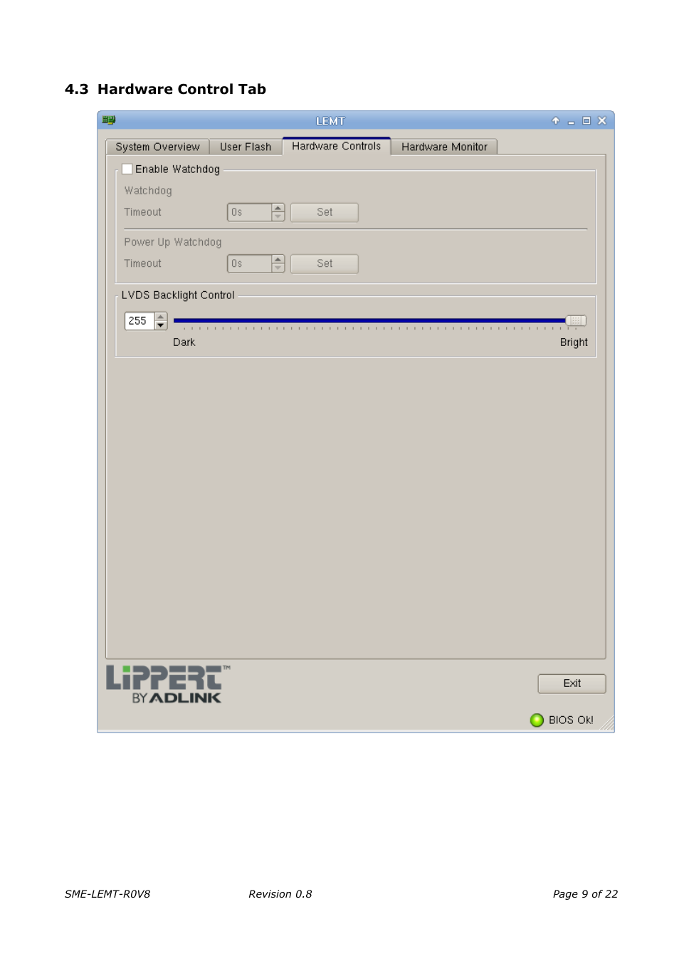 Hardware control tab, 3 hardware control tab | ADLINK Hurricane-QM57 User Manual | Page 13 / 30