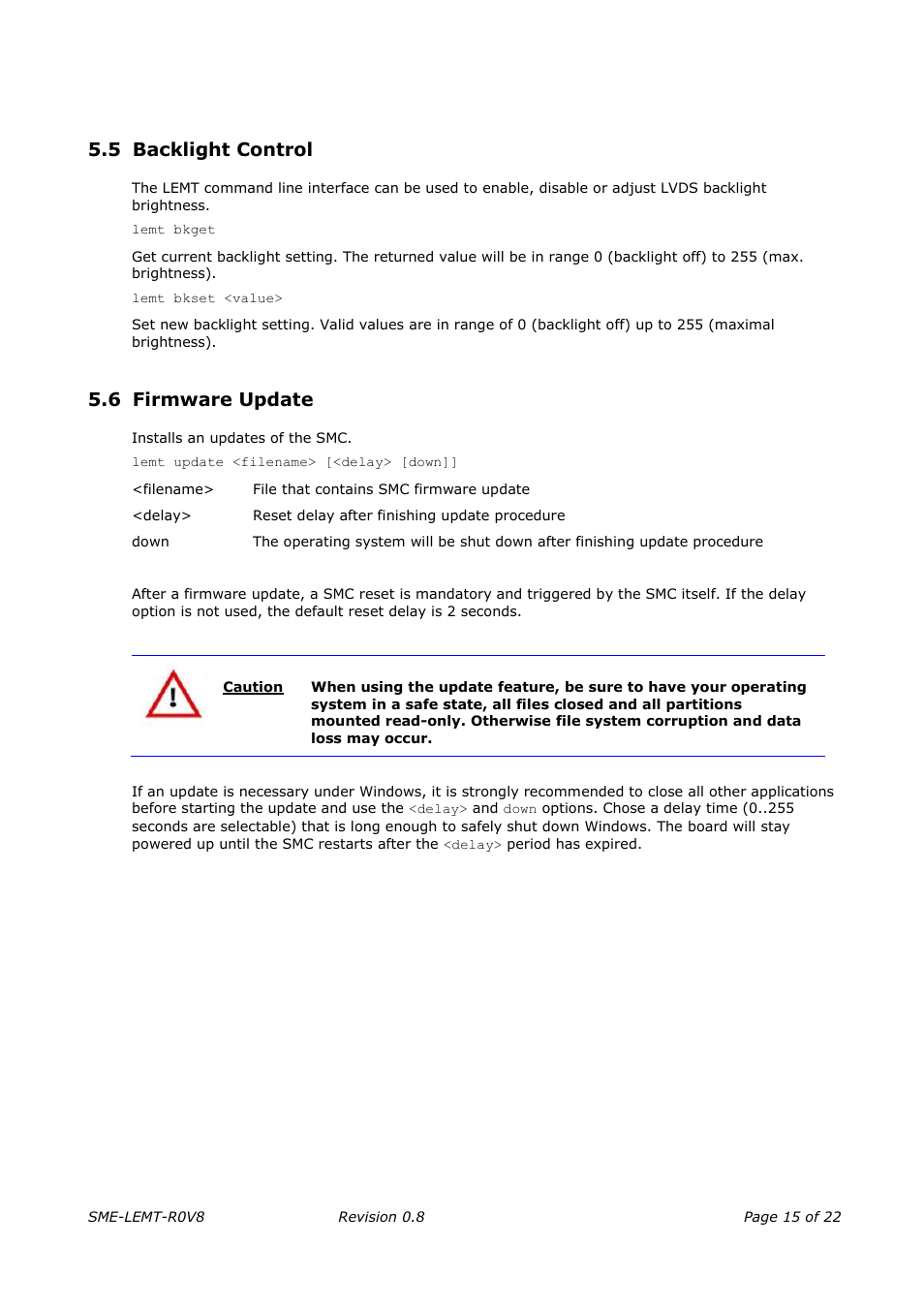 Backlight control, Firmware update, 5 backlight control | 6 firmware update | ADLINK Hurricane-QM57 User Manual | Page 19 / 30