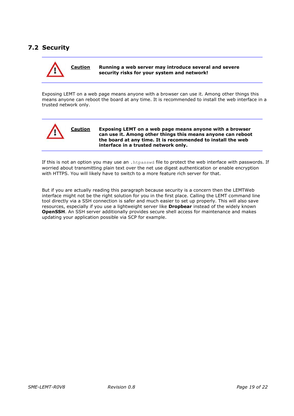 Security, 2 security | ADLINK Hurricane-QM57 User Manual | Page 23 / 30